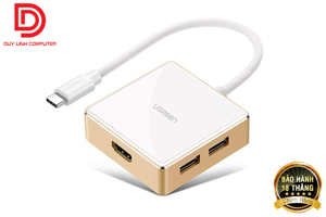 Cáp chuyển đổi USB type C to HDMI + Hub USB 2.0 - 3.0 hỗ trợ sạc Macbook Ugreen 30441