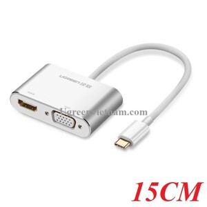 Cáp chuyển đổi USB type-C to HDMI và VGA Ugreen 50317