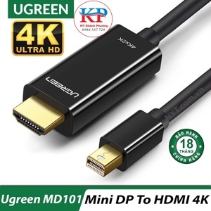 Cáp chuyển Mini DisplayPort to HDMI 3M 4K màu đen Ugreen 10455