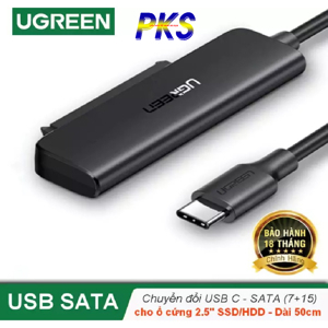 Cáp chuyển Type C to SATA ổ cứng 2.5 inch dài 50cm Ugreen 70610