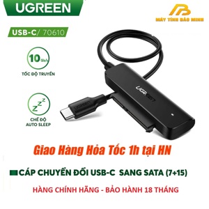 Cáp chuyển Type C to SATA ổ cứng 2.5 inch dài 50cm Ugreen 70610