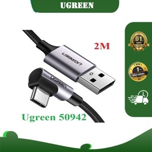 Cáp chuyển Type C to USB 2.0 góc 90 dài 2m Ugreen 50942