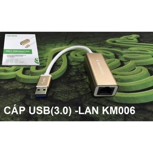 Cáp chuyển USB 3.0 ra lan Gigabite Kingmaster KM006