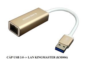 Cáp chuyển USB 3.0 ra lan Gigabite Kingmaster KM006