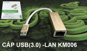 Cáp chuyển USB 3.0 ra lan Gigabite Kingmaster KM006