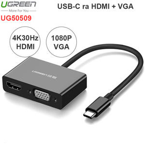 Cáp chuyển USB-C ra HDMI + VGA Ugreen 50509