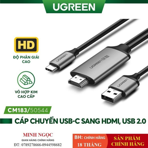 Cáp chuyển USB-C sang HDMI dài 1.5m Ugreen 50544