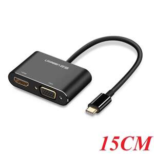 Cáp chuyển USB-C sang HDMI và VGA Ugreen 50318