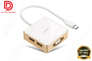 Cáp chuyển USB-C to 3 USB+ VGA+ Type C Ugreen 30442