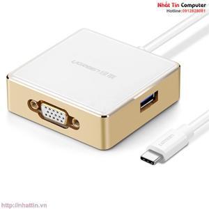 Cáp chuyển USB-C to 3 USB+ VGA+ Type C Ugreen 30442