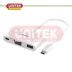 Cáp chuyển USB Type C 3.1 to USB 3.0 + VGA Ugreen 30376