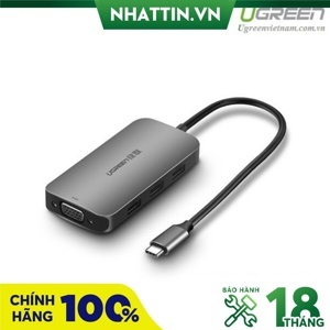 Cáp chuyển USB type-C sang VGA/ Hub USB 3.0 Ugreen 50210