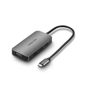 Cáp chuyển USB type-C sang VGA/ Hub USB 3.0 Ugreen 50210