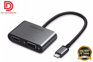 Cáp chuyển USB Type C to HDMI + VGA Ugreen 50738