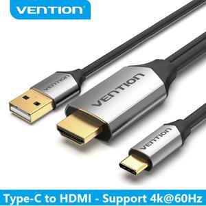 Cáp chuyển USB Type-C to HDMI 2.0 kèm USB nguồn Vention CGTBG