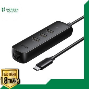 Cáp chuyển USB Type C to Lan + USB HUB Ugreen 10917