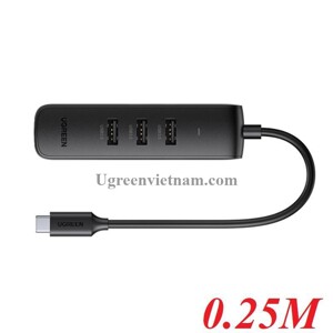 Cáp chuyển USB Type C to Lan + USB HUB Ugreen 10917