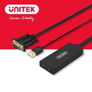 Cáp chuyển VGA + USB sang HDMI Unitek Y-8711
