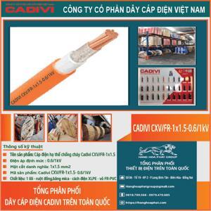 Cáp điện chống cháy Cadivi CXV/FR-1×1.5