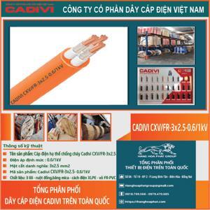 Cáp điện chống cháy Cadivi CXV/FR-3×2.5