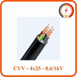 Cáp điện hạ thế 4 lõi ruột đồng PVC 0.6/1kV CADIVI CV CVV-4×25