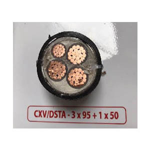 Cáp điện lực hạ thế 3 lõi pha + 1 lõi đất 0.6/1kV CADIVI CV CXV/DSTA-3×95+1×50