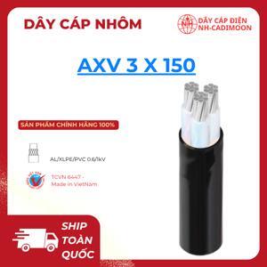 Cáp điện lực hạ thế 3 lõi ruột nhôm cách điện XLPE 0.6/1kV CADIVI CV AXV 3×150
