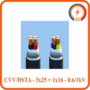 Cáp điện lực hạ thế có giáp bảo vệ 3 lõi 0.6/1kV CADIVI CV CVV/DSTA-3×25