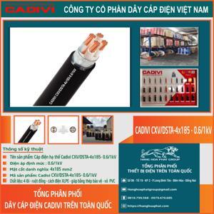 Cáp điện lực hạ thế có giáp bảo vệ 4 lõi 0.6/1kV CADIVI CV CXV/DSTA-4×185