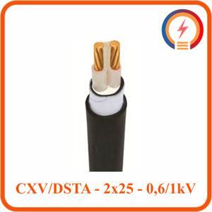 Cáp điện lực hạ thế có giáp bảo vệ 2 lõi 0.6/1kV CADIVI CV CXV/DSTA-2×25