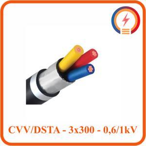 Cáp điện lực hạ thế có giáp bảo vệ 3 lõi 0.6/1kV CADIVI CV CVV/DSTA-3×300