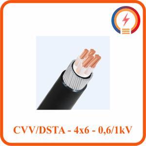 Cáp điện lực hạ thế có giáp bảo vệ 4 lõi 0.6/1kV CADIVI CV CVV/DSTA-4×6