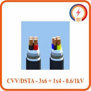 Cáp điện lực hạ thế có giáp bảo vệ 3 lõi 0.6/1kV CADIVI CV CVV/DSTA-3×6