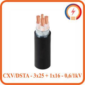Cáp điện lực hạ thế có giáp bảo vệ 3 lõi 0.6/1kV CADIVI CV CXV/DSTA-3×25