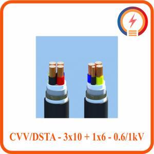 Cáp điện lực hạ thế có giáp bảo vệ 3 lõi 0.6/1kV CADIVI CV CVV/DSTA-3×10