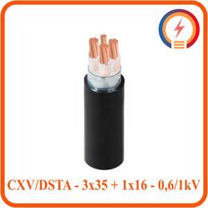 Cáp điện lực hạ thế có giáp bảo vệ 3 lõi 0.6/1kV CADIVI CV CXV/DSTA-3×35