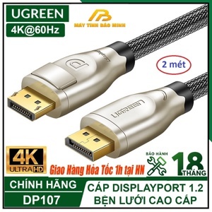 Cáp Displayport 2M chuẩn 1.2 Ugreen 30120