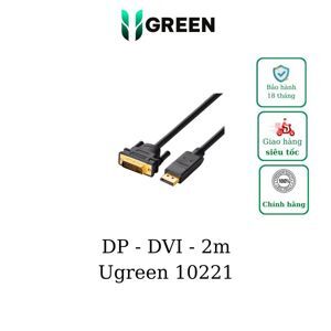 Cáp Displayport to DVI 24+1 2m Ugreen 10221