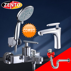 Cặp đôi sen tắm và vòi lavabo Zento CB033