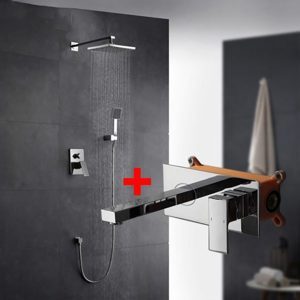 Cặp đôi sen tắm và vòi lavabo âm tường KM668