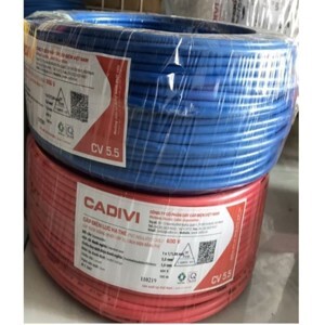 Cáp đồng CV-5.5mm2, 600V, Cadivi 56000152