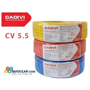 Cáp đồng CV-5.5mm2, 600V, Cadivi 56000152