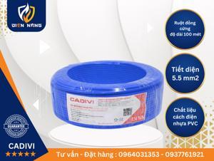 Cáp đồng CV-5.5mm2, 600V, Cadivi 56000152