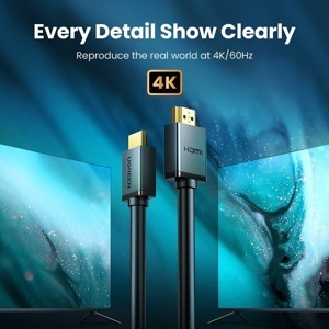Cáp HDMI 1.4 dài 5M Ugreen bọc nylon 40103
