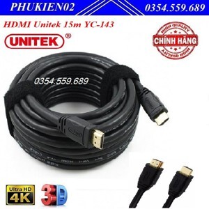 Cáp HDMI 15m Unitek Y-C143