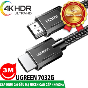 Cáp HDMI 2.0 dài 3m chuẩn 4K@60MHz Ugreen 70325