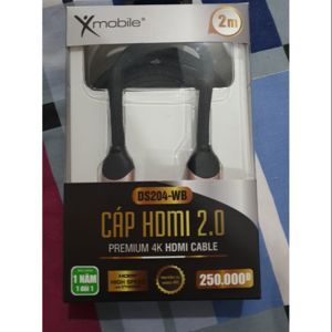 Cáp HDMI 2.0 Xmobile DS204-WB 2.0m