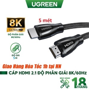 Cáp HDMI 2.1 dài 5M chuẩn Ugreen 80405