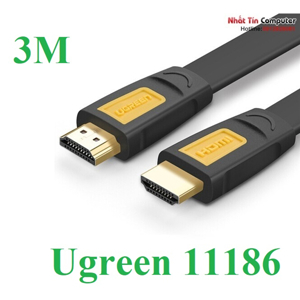 Cáp HDMI 3M dẹt hỗ trợ Ethernet 3D 4K*2K Ugreen 11186