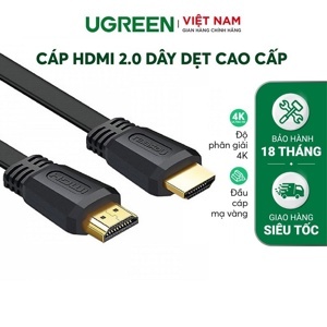 Cáp HDMI dài 2m dẹt hỗ trợ 4K Ugreen 70159